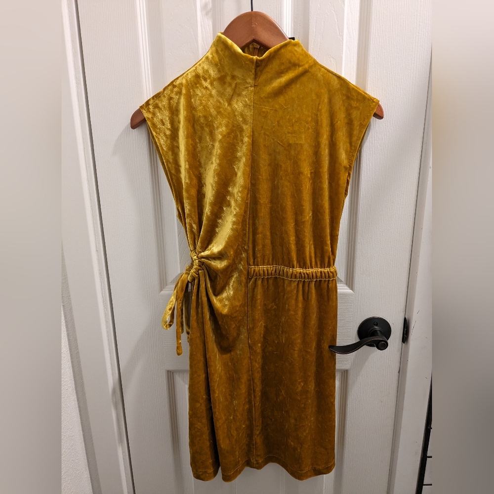 Topshop Gold Valour Short Dress